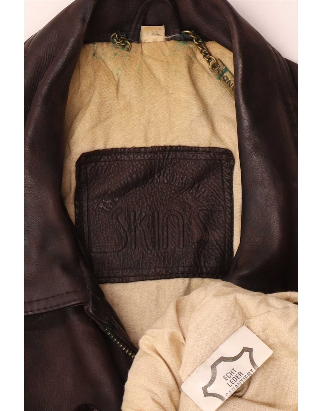 veste en cuir homme vintage UK 42 XL Marron