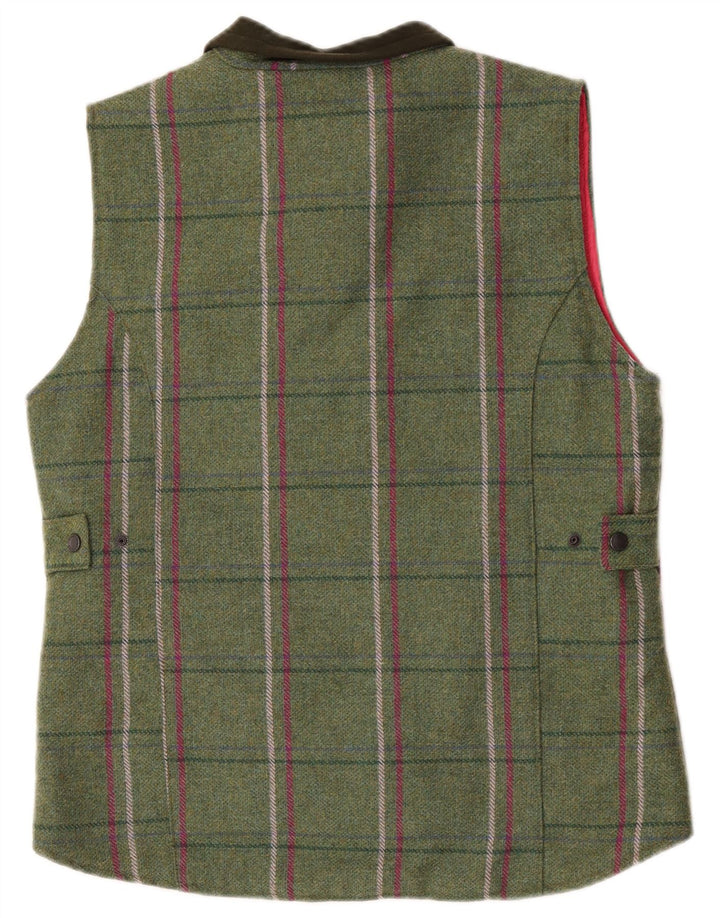 Game Technical Apparel Gilet pour femme UK 44 Large laine à carreaux vert