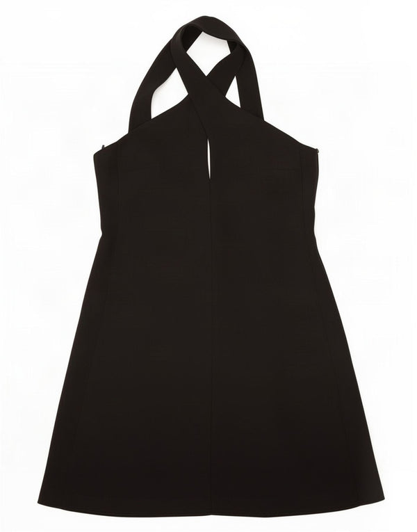 Zara Femme Robe Licou UK 6 XS Noir Polyester