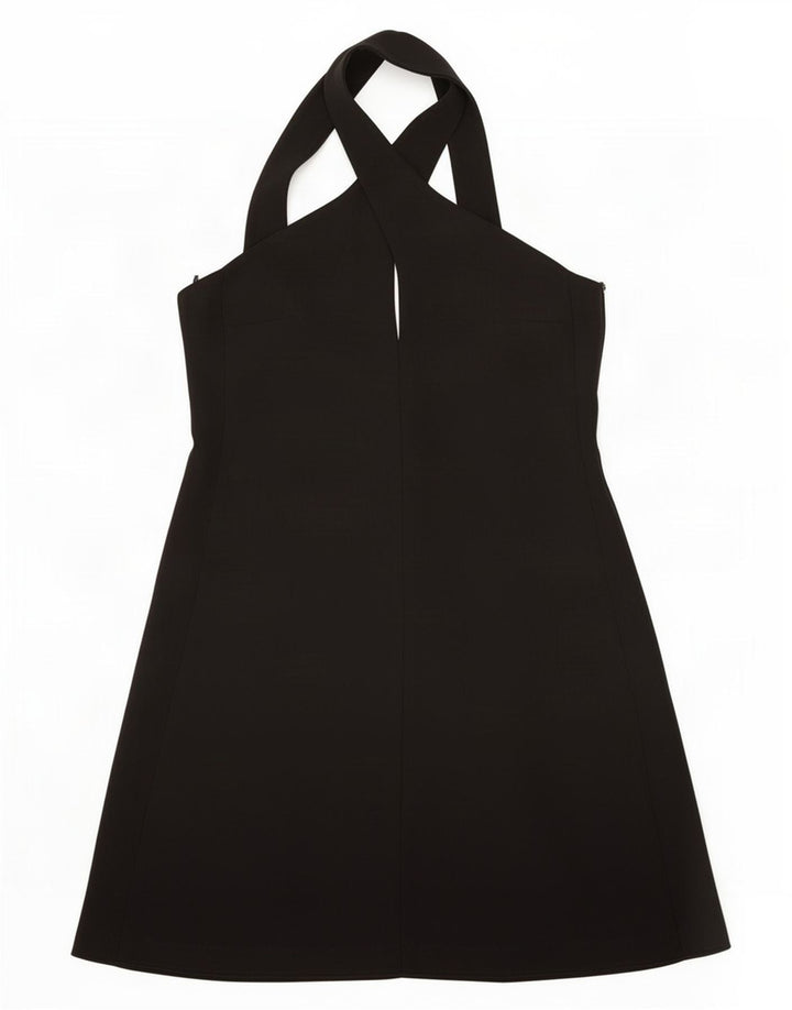 Zara Femme Robe Licou UK 6 XS Noir Polyester
