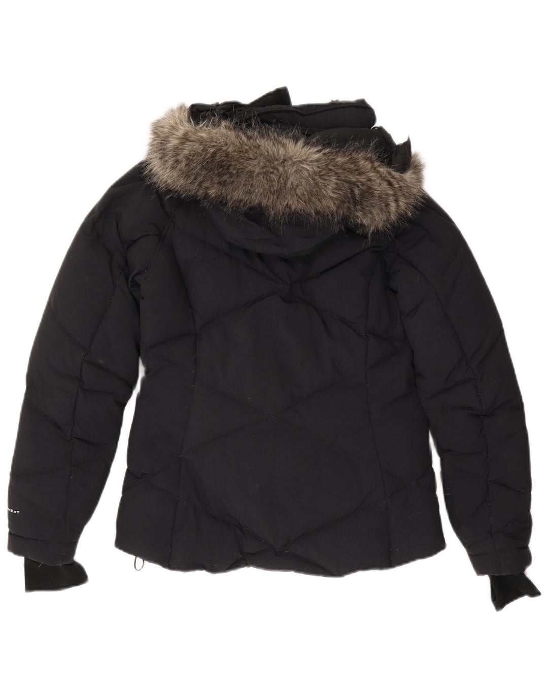 COLUMBIA Veste matelassée à capuche Omni-Heat pour femme UK 10 Small Bleu marine Nylon