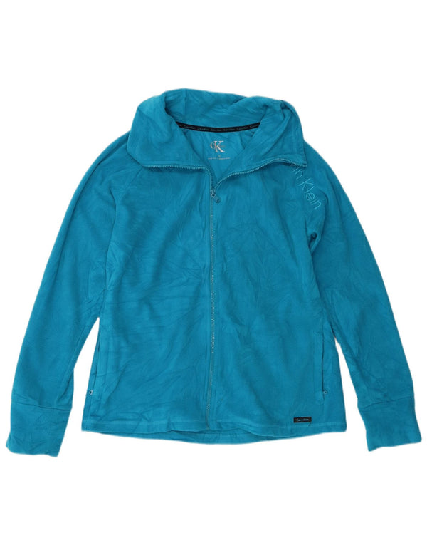 Calvin Klein Veste polaire pour femme UK 16 Large Bleu Polyester