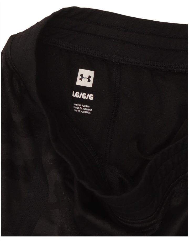 UNDER ARMOUR Pantalon de survêtement pour femme UK 16 Large Noir Camouflage