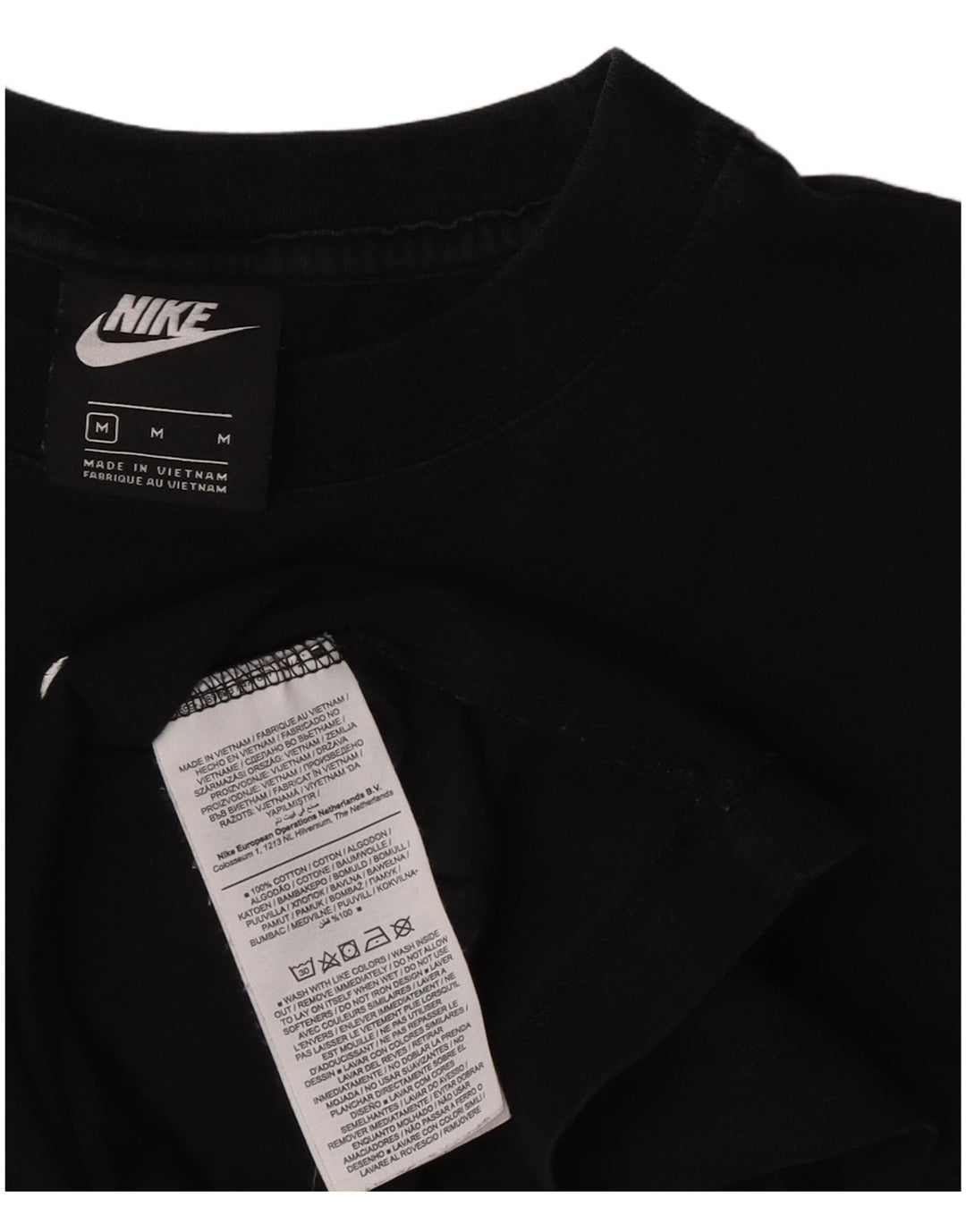Nike T-Shirt Homme Noir Moyen Coton
