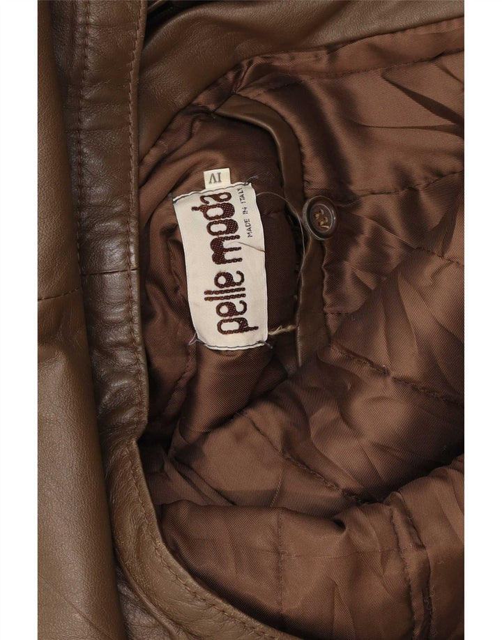 veste en cuir homme vintage UK 40 Grand Marron