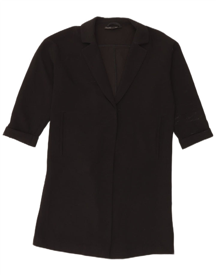 Topshop Veste blazer longue surdimensionnée pour femme UK 10 Small Noir
