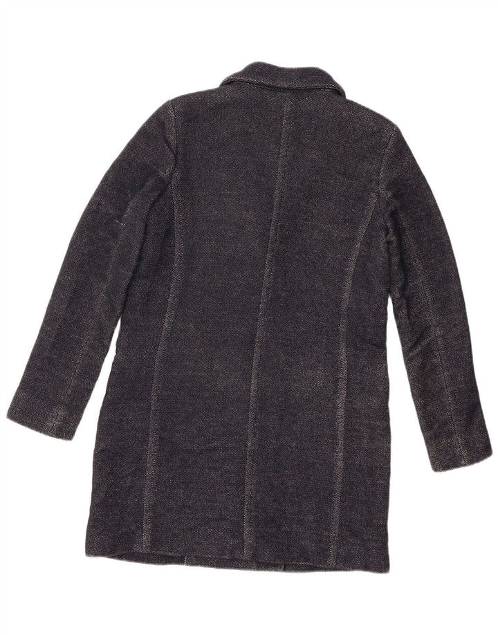 Massimo Dutti Pardessus Femme EU 36 XS Bleu Marine Laine