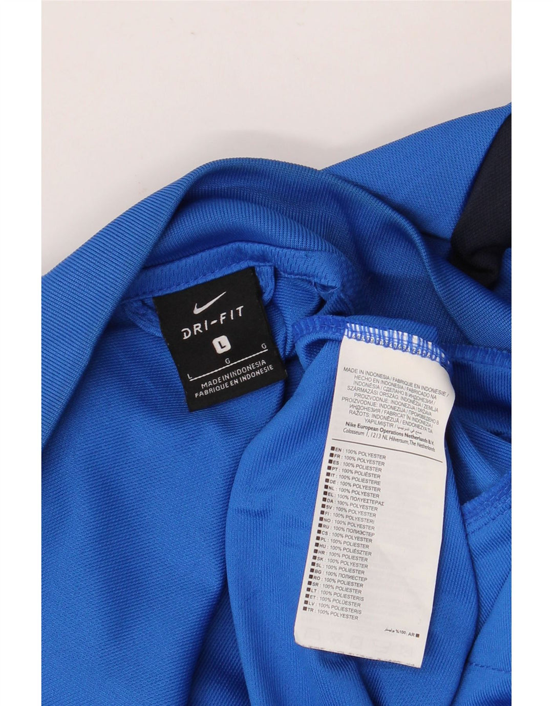 NIKE Veste de survêtement Dri Fit pour hommes, grand bleu, polyester color block