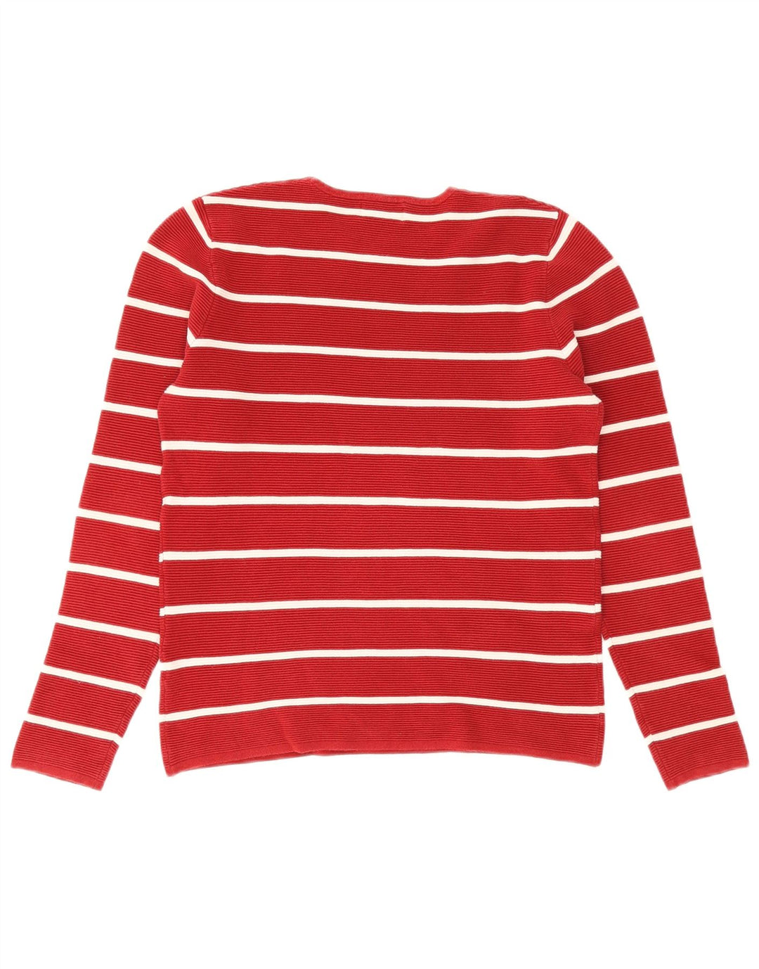 Zara Pull à col rond pour homme Rayé rouge moyen