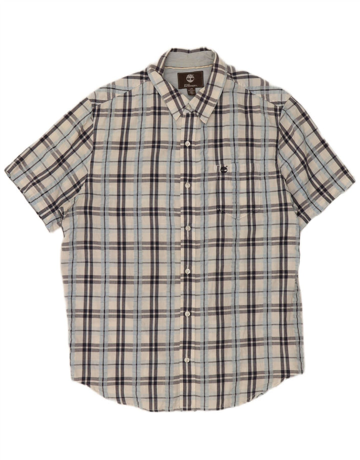Timberland Chemise coupe régulière Earthkeepers pour hommes, grands carreaux blancs