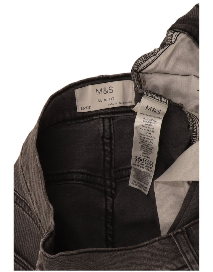 Marks & Spencer Jean Slim Homme W36 L29 Gris Coton