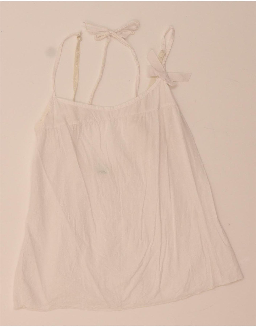 Benetton Femmes Crop Cami Top UK 4 XS Blanc