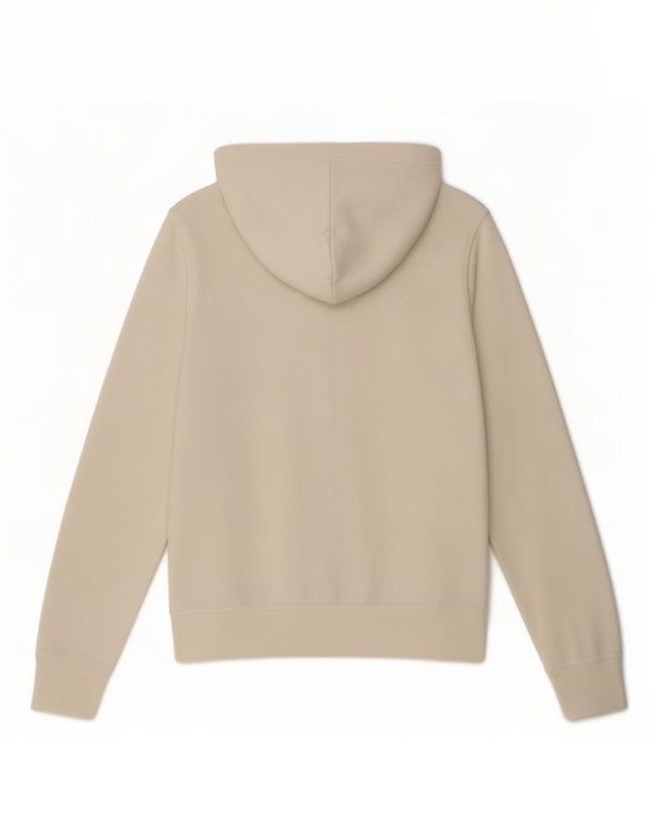 Hollister Pull à capuche zippé graphique pour femme UK 12 Coton blanc moyen