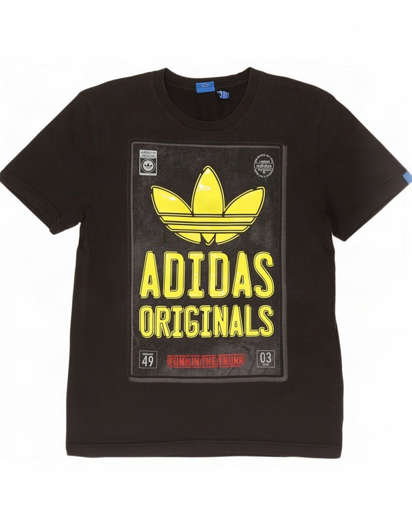 Adidas T-shirt graphique pour homme en coton noir moyen