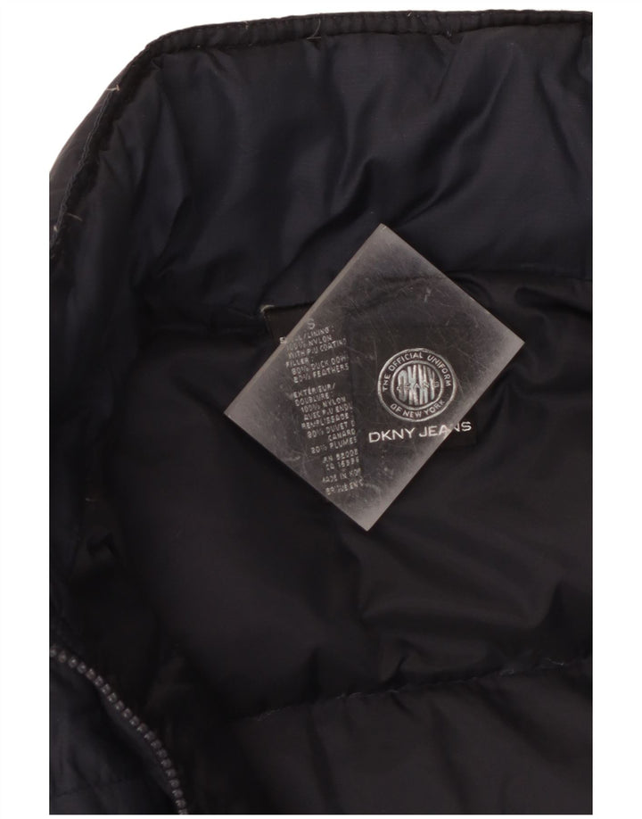 Dkny Veste matelassée surdimensionnée pour femme UK 10 Petit nylon bleu marine