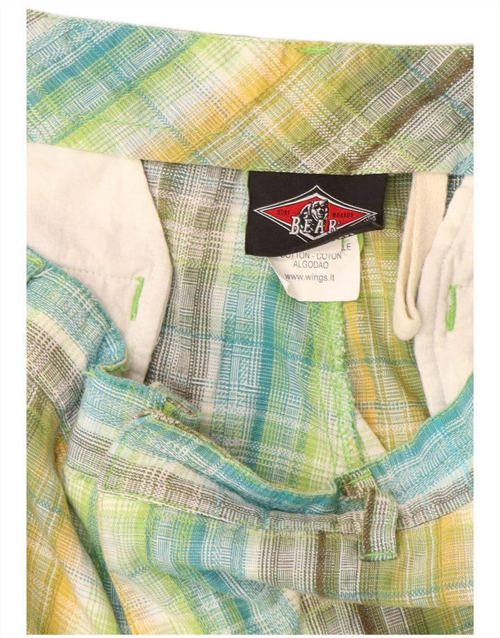 Bear Short Cargo Homme W32 Coton à Carreaux Multicolore Moyen