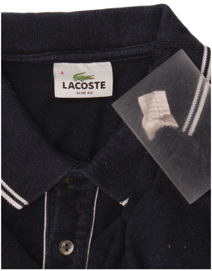 Lacoste Homme Slim Fit Polo Taille 4 Moyen Bleu Marine Coton