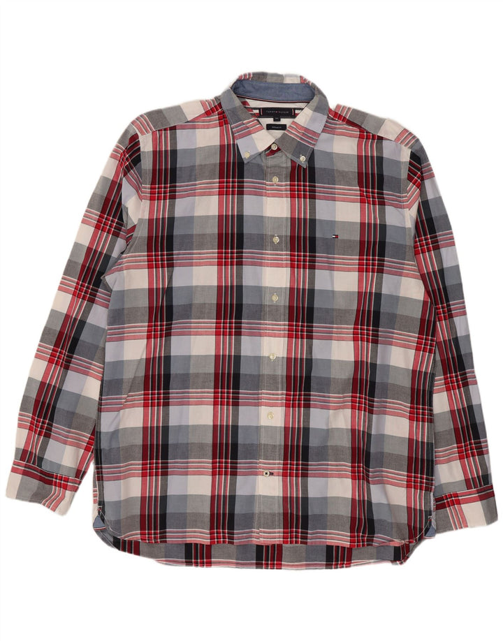 Tommy Hilfiger Chemise Regular Fit Homme 2XL Coton à Carreaux Multicolore