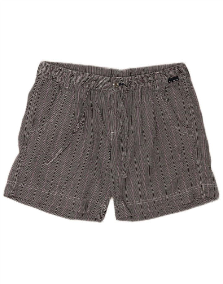 Champion Short décontracté pour femme Medium W30 Gris à carreaux en coton