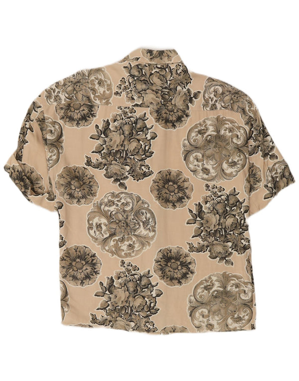 Camel Active Chemise à manches courtes pour femme EU 42 Large Beige Floral Viscose