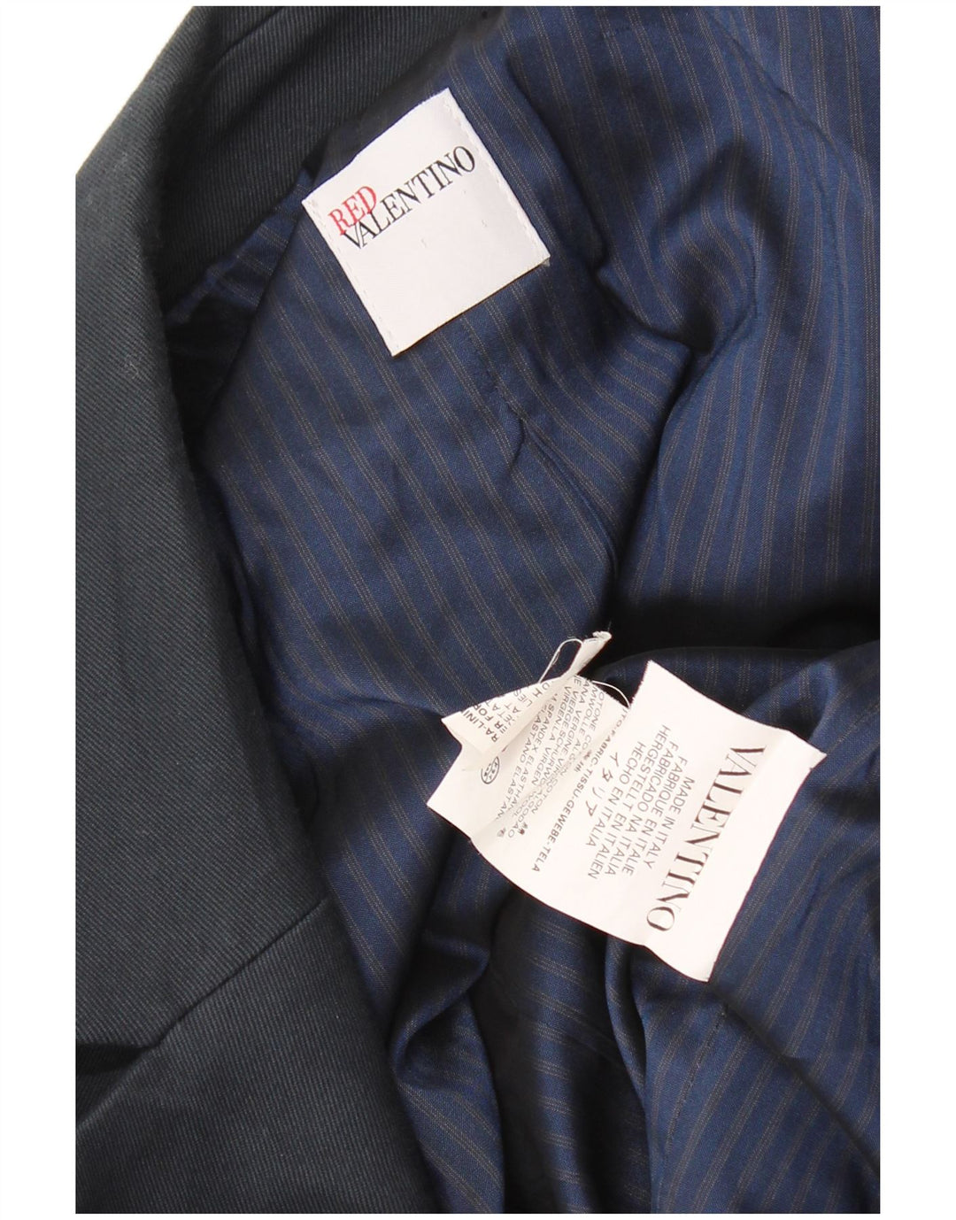 Red Valentino Veste Blazer 1 Bouton Femme UK 12 Coton Bleu Marine Moyen