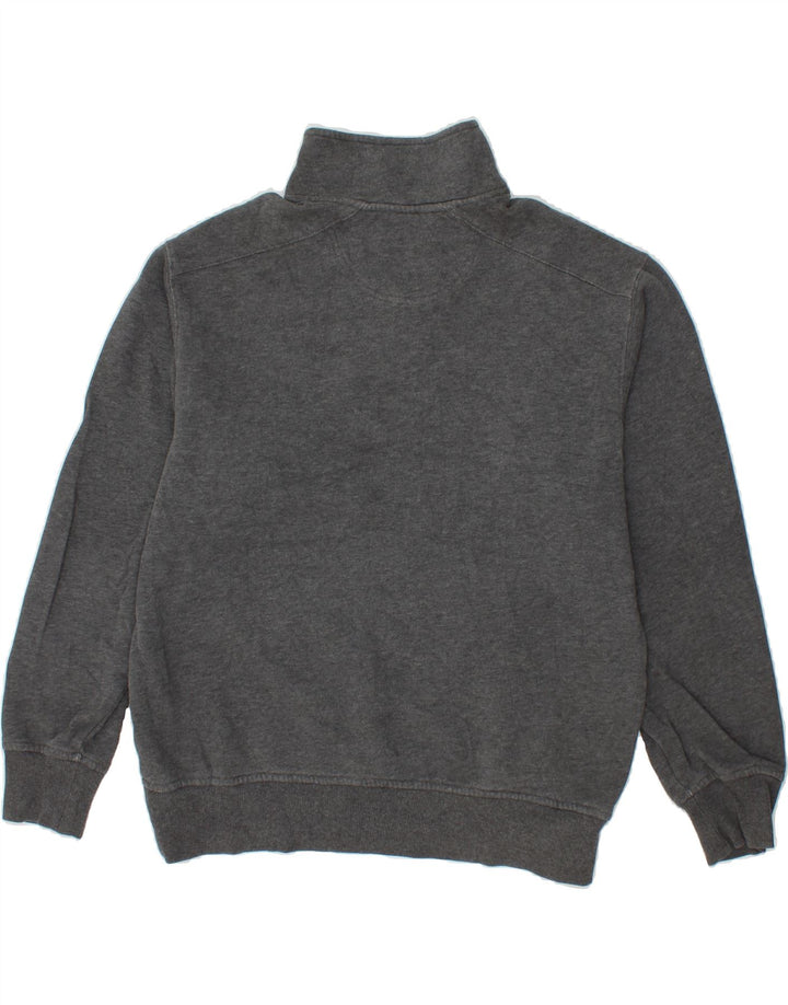 IZOD Mens Zip Neck Sweatshirt Jumper Medium Grey Cotton Vintage Izod and Second-Hand Izod from Messina Hembry 