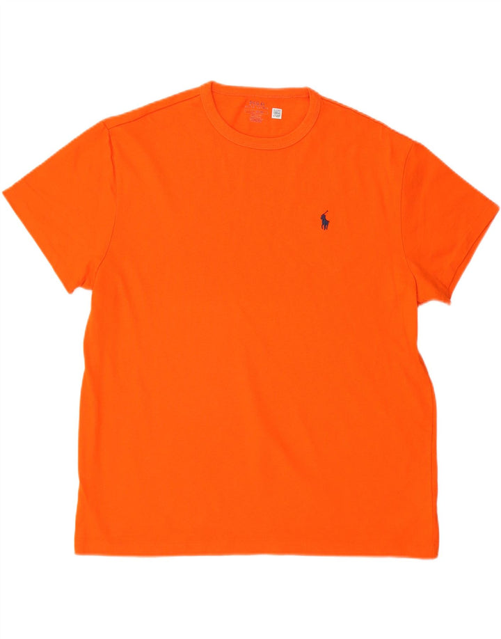 POLO RALPH LAUREN T-shirt coupe classique pour hommes, grand coton orange