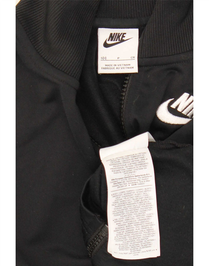 Nike Femme Crop Survêtement Top Veste UK 10 Petit Noir Polyester