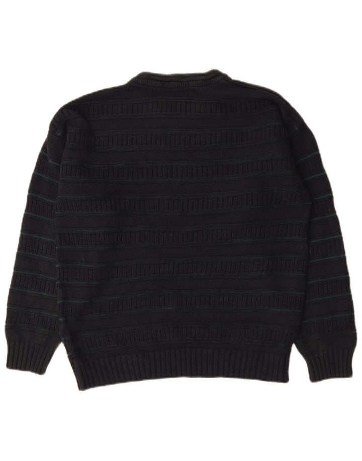 Marks & Spencer Pull à col rond pour homme en acrylique rayé noir moyen