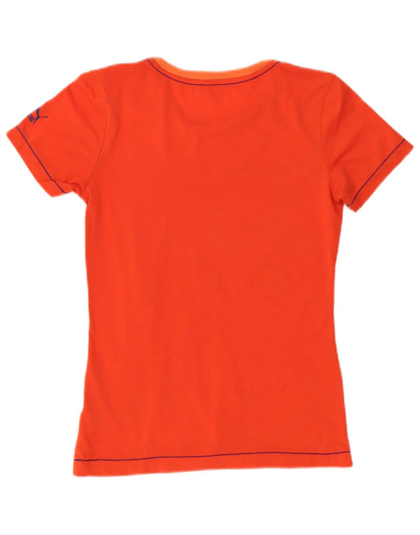 Puma T-shirt graphique pour femme UK 10 Small Orange
