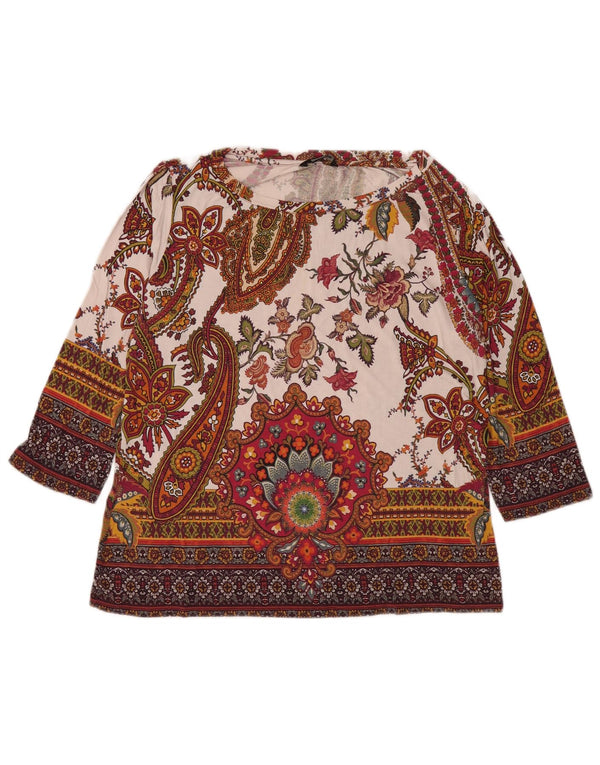Desigual Chemisier à manches 3/4 pour femme UK 18 XL Multicolore Paisley