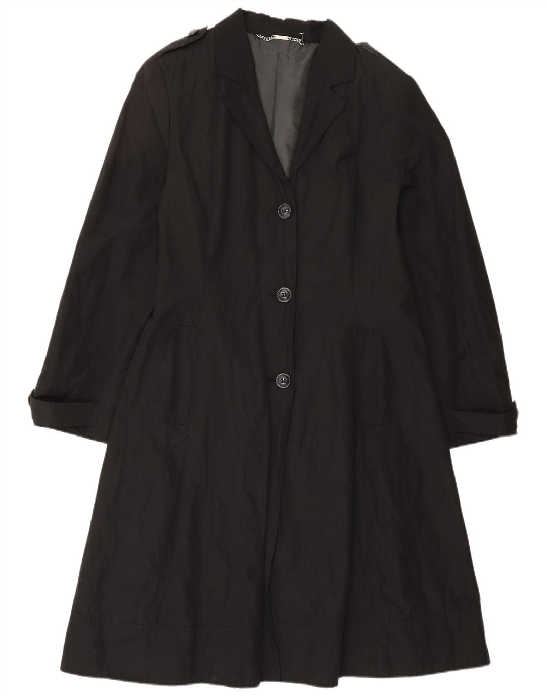 Laura Ashley Trench-coat pour femme UK 14 Medium Noir Classique