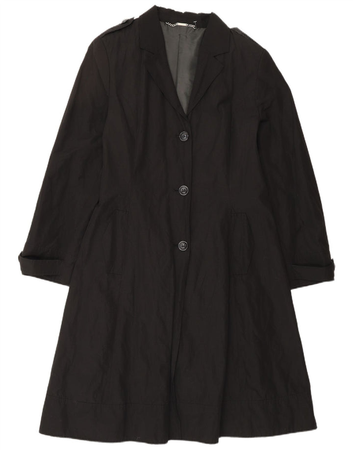 Laura Ashley Trench-coat pour femme UK 14 Medium Noir Classique
