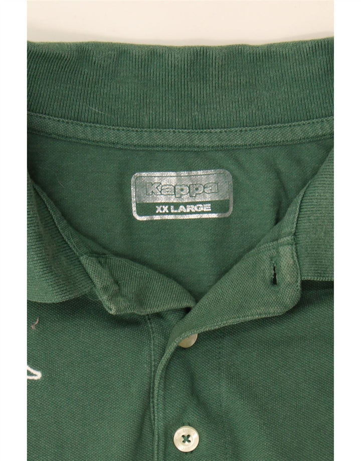 KAPPA Mens Polo Shirt 2XL Green Cotton Vintage Kappa and Second-Hand Kappa from Messina Hembry 