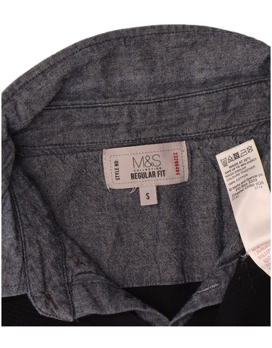Marks & Spencer Pull à col polo coupe classique pour homme, petit, bleu marine