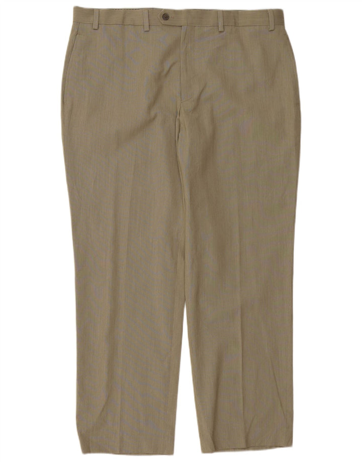 RALPH LAUREN Pantalon de Costume Droit Homme W38 L30 Beige Polyester