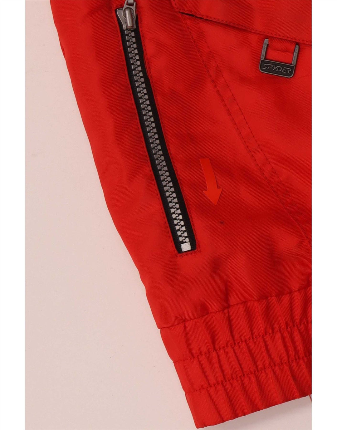 Spyder Veste de ski à capuche pour garçon 11-12 ans Rouge Colorblock Polyester