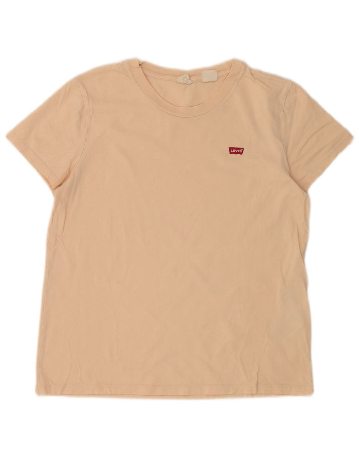 Levi's T-Shirt Top Small Homme Beige Coton