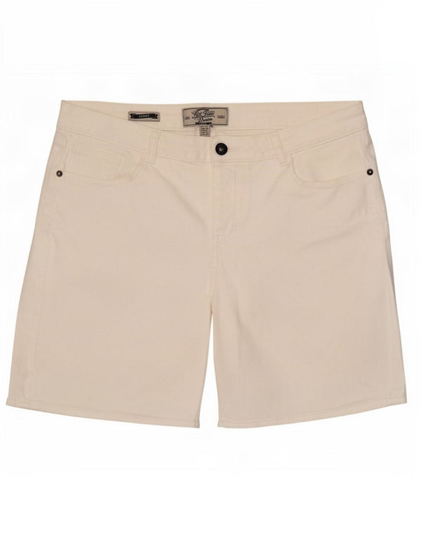 Fat Face Short en jean pour femme UK 12 Medium W30 Coton blanc