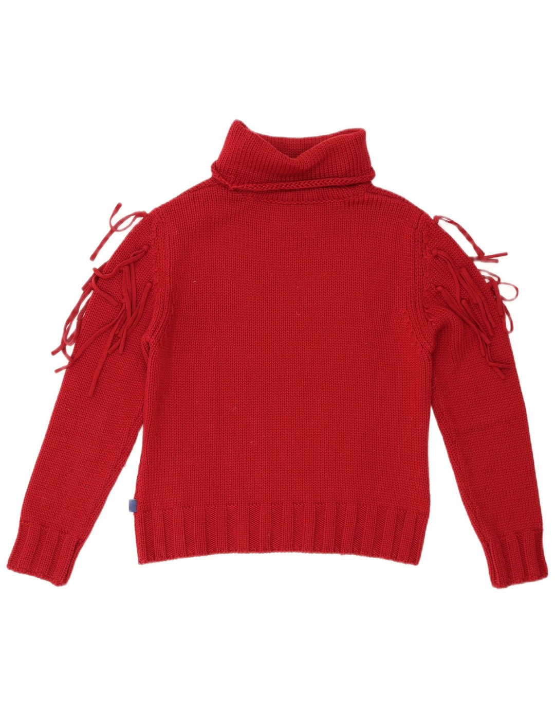 BYBLOS Pull col roulé pour femme UK 12 Laine bordeaux moyen