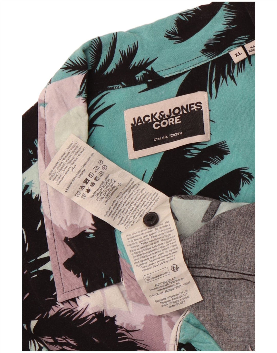 Jack & Jones Chemise à Manches Courtes Homme XL Multicolore Floral Hawaïen