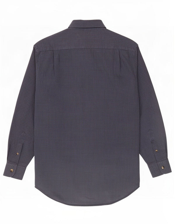 Nautica Chemise Homme Taille 16 1/2 Grand Coton à Carreaux Bleu