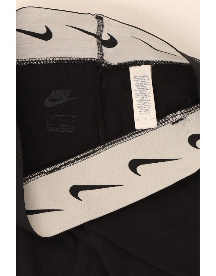 NIKE Womens Graphic Leggings UK 8 Small Black Cotton Vintage Nike and Second-Hand Nike from Messina Hembry 