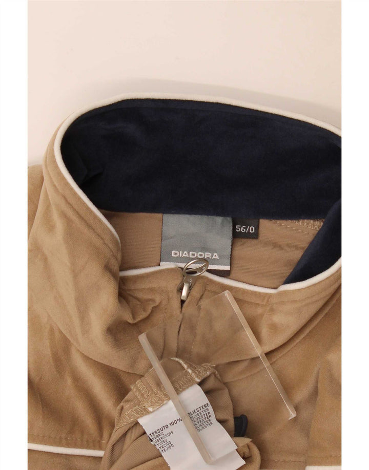 Diadora Veste de survêtement en velours pour hommes IT 56 2XL Beige Polyester