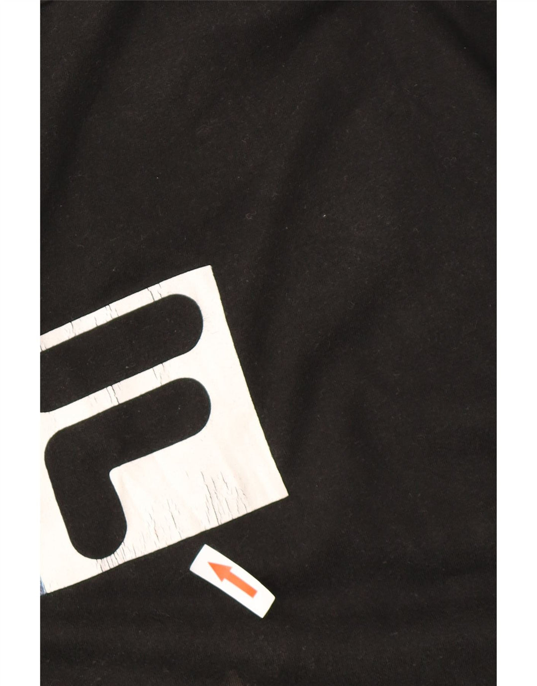 FILA T-Shirt Graphique Homme Top XL Noir Coton