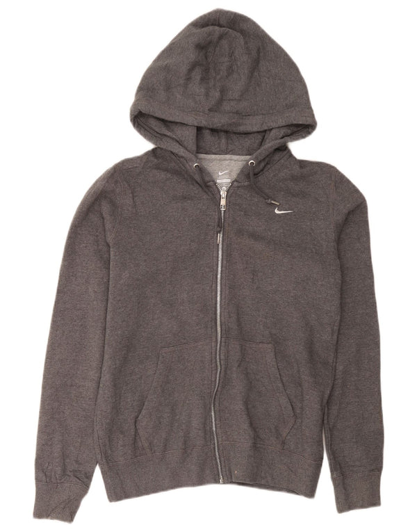 Nike Sweat à capuche zippé en coton gris moyen pour homme