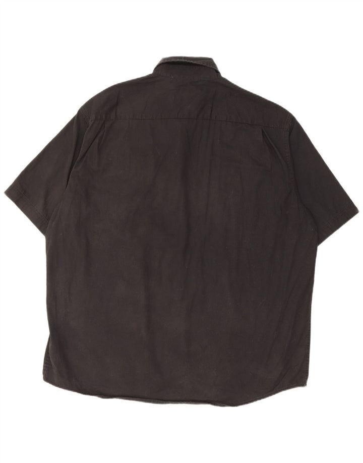 Wrangler Chemise à manches courtes pour homme Grand coton noir
