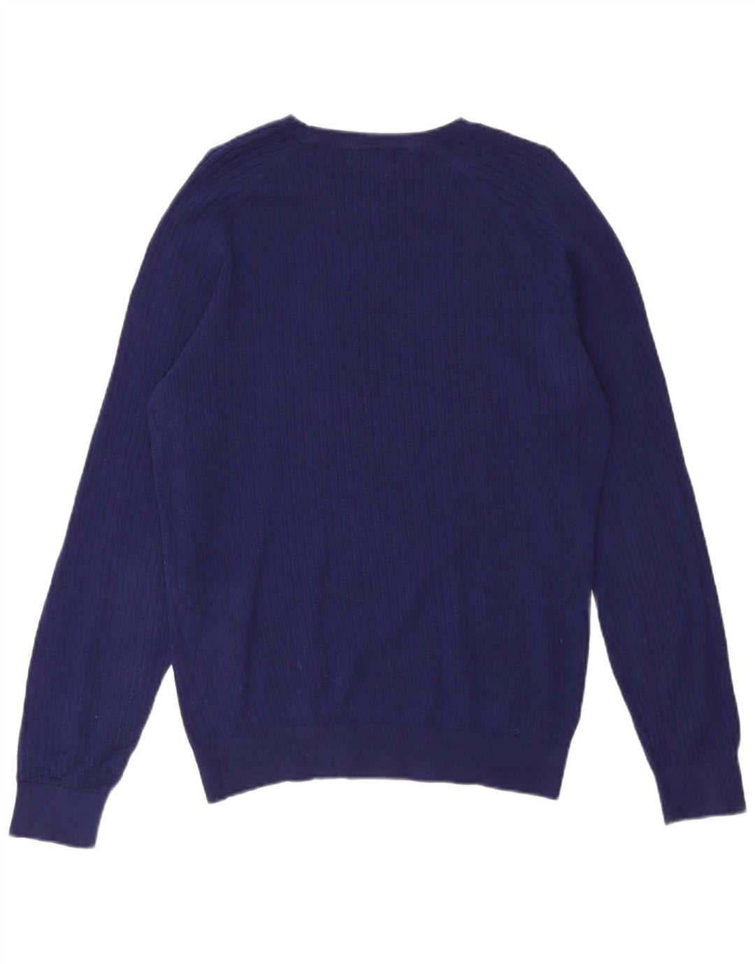 Massimo Dutti Pull à col rond pour homme en coton bleu Taille L
