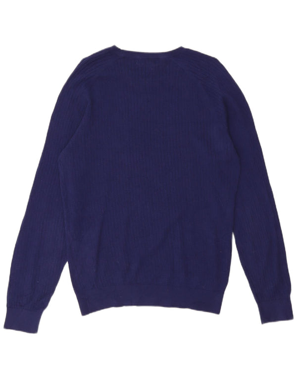 Massimo Dutti Pull à col rond pour homme en coton bleu Taille L