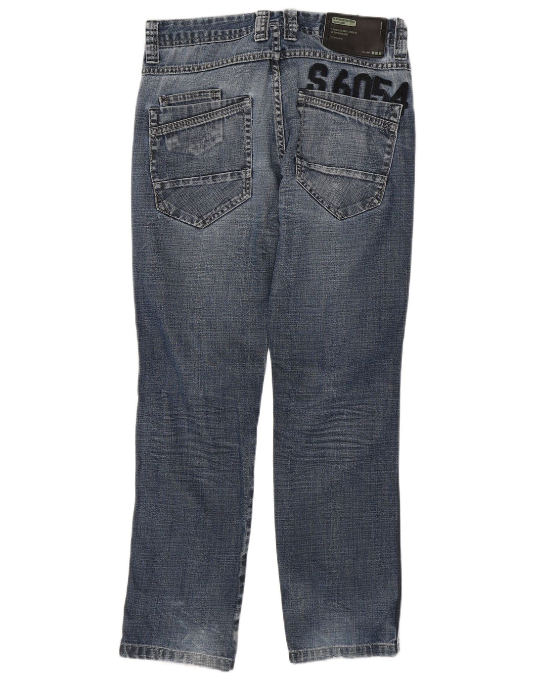 Springfield Jean droit graphique homme W28 L30 bleu coton